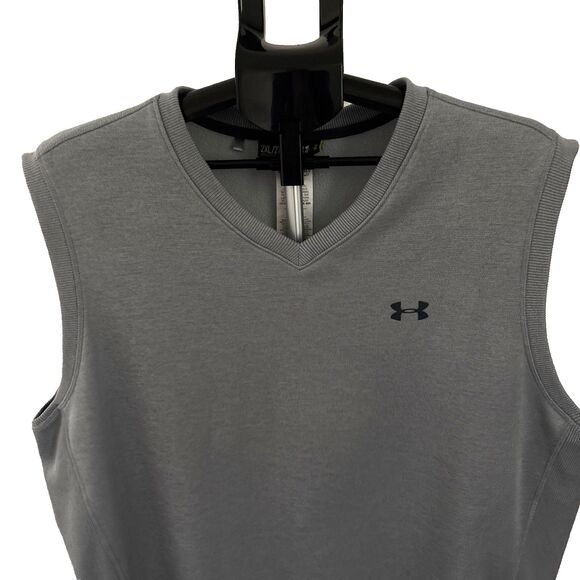 Under Armor Storm 1 Coldgear Men's Size 2XL Sleeveless Gray Golf Sweater Vest - Picture 2 of 8